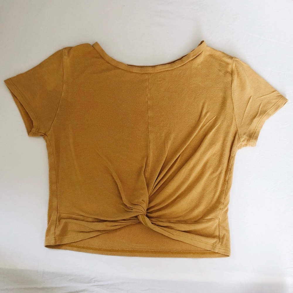 Yellow crop top